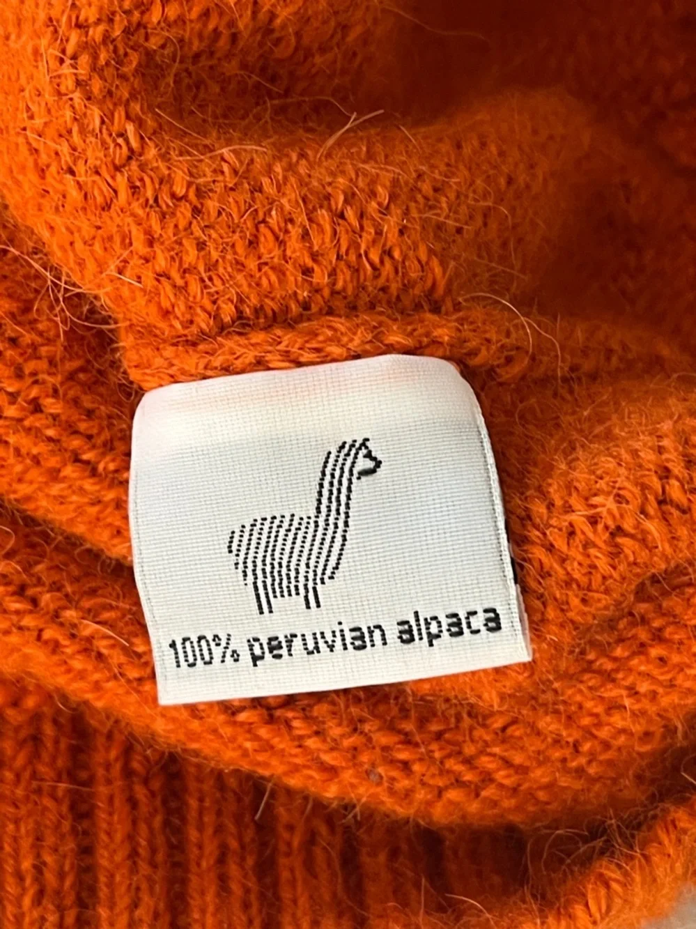 100% Peruvian Alpaca Sweater by Alpaca Basics Orange **read description -sizing*
